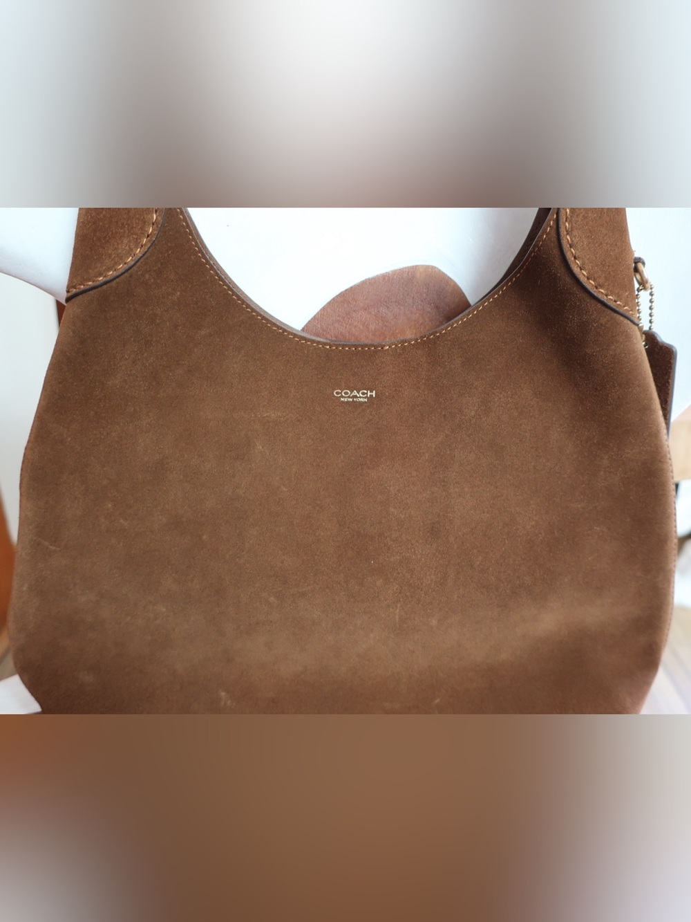 Coach Brooklyn 28 in Warm Brown Suede - Picture 8 of 14